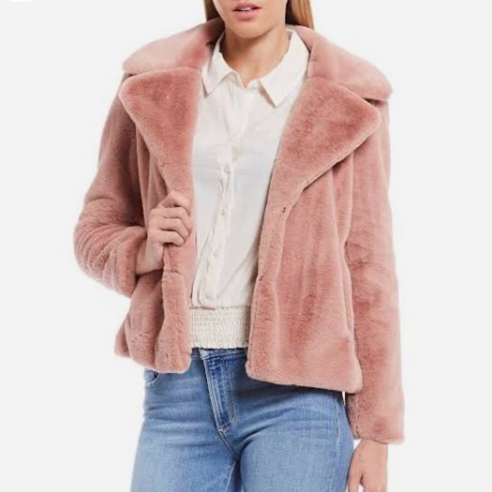 1. State Faux Mink Teddy Coat